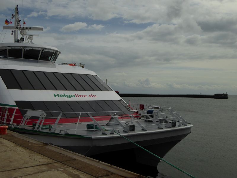 Fähre Cuxhaven Helgoland Cuxhaven Abfahrt Halunder Jet Katamaran 1 ...